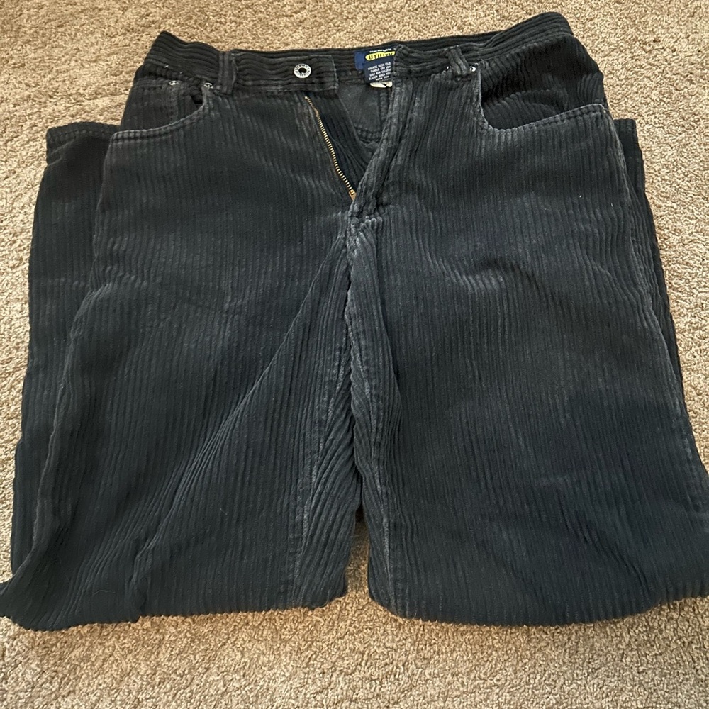 Vintage Corduroy Jeans Black Utility